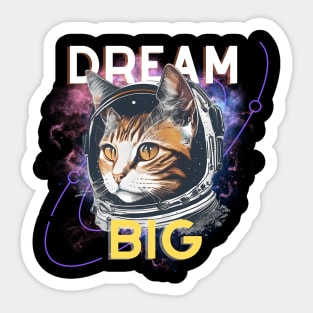 Astronout Cat Qoutes Sticker